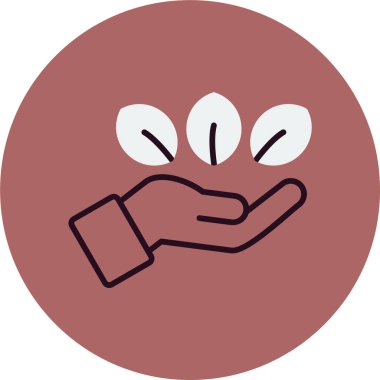 El ele tutuşma ikonu, doğal sembol, vektör illüstrasyonu 