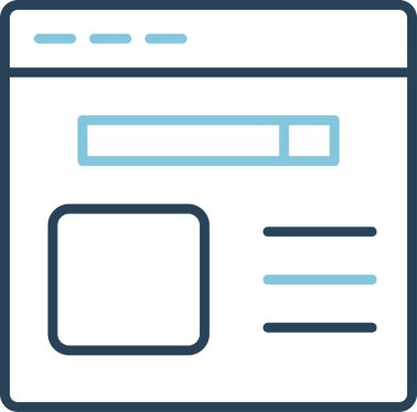 Tarayıcı modern simgesinin vektör illüstrasyonu