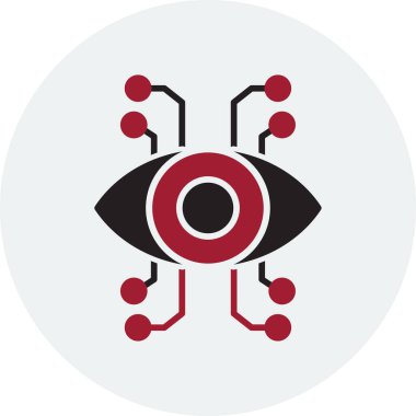 Biyonik Göz. Web simgesi basit illüstrasyon 