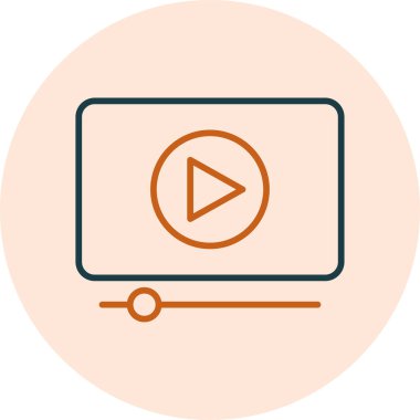 Dijital video oynatıcı. soyut renk web simgesi