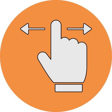 El simgesini kaydır. vektör illüstrasyonu