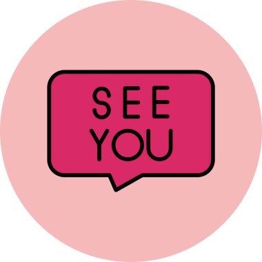 Metin ikonu vektör illüstrasyonunu görmek için konuşma balonu