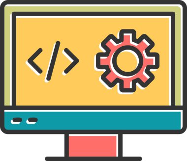 Hesaplanıyor. Web simgesi vektör illüstrasyonu