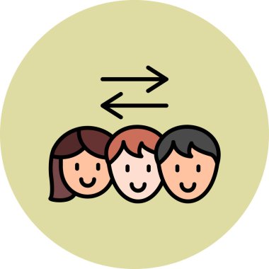 Takım. Web simgesi basit illüstrasyon