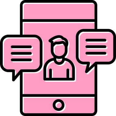 Sohbet mesajı vektör illüstrasyonu