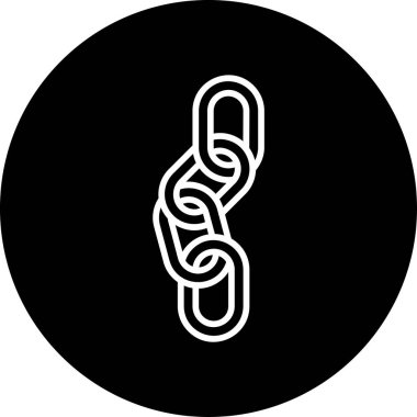 Zincir. Web simgesi basit illüstrasyon