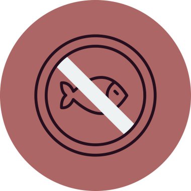 balıkçılık simgesi yok, vektör illüstrasyonu 