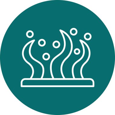 yosun simgesi vektör illüstrasyonu 