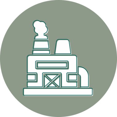 Fabrika simgesi vektör illüstrasyonu 