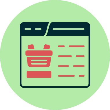 Çevrimiçi Dükkan simgesi vektör çizimi