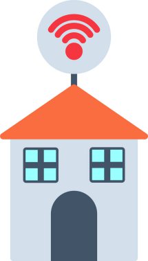 Akıllı ev. Web simgesi basit illüstrasyon 
