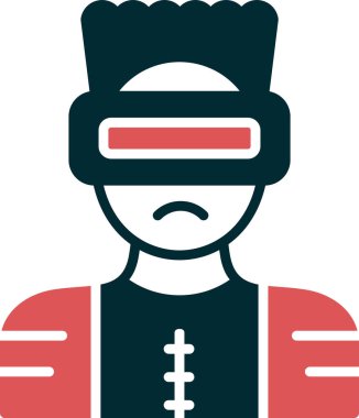 Süper kahraman ağ simgesi, vektör illüstrasyonu