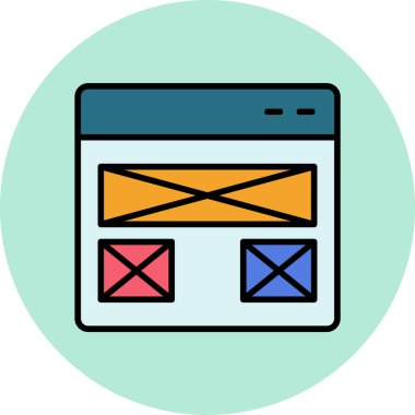 Mockup Design modern simgesinin vektör çizimi