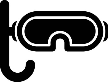 dalış maskesi simgesi vektör çizimi 