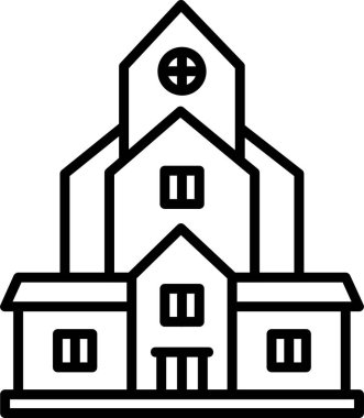 Modern yapı simgesinin vektör illüstrasyonu