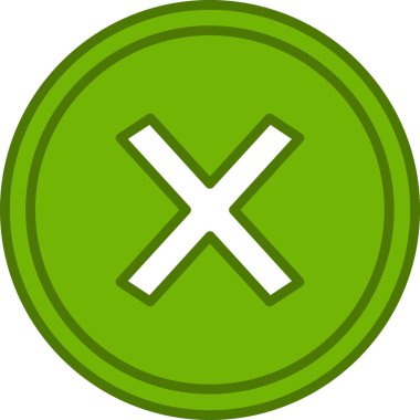 Çizgi biçimi vektöründe çarpma simgesi