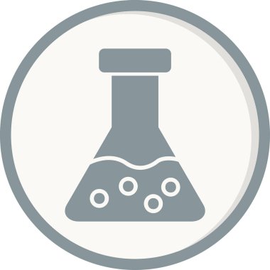 Kimyasal matara simgesi, vektör çizimi basit tasarım