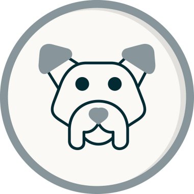 American Staffordshire köpek simgesi, vektör illüstrasyonu 