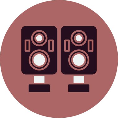 Müzik Sözcüsü Web simgesi basit illüstrasyon