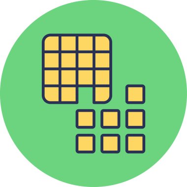 Mozaik web simgesi vektör illüstrasyonu