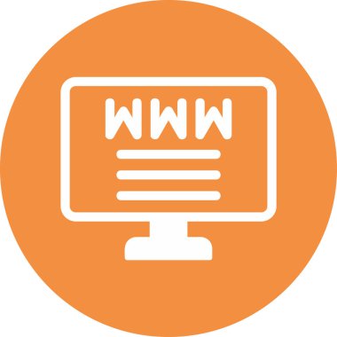 Web sitesi simgesi, vektör illüstrasyonu basit tasarım