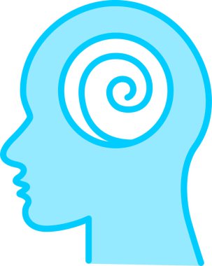 Halüsinasyon ağ ikonu vektör illüstrasyonu