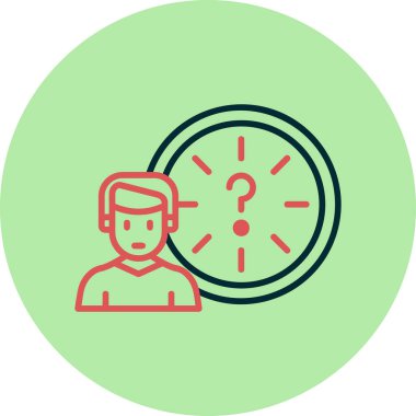 Zaman Yönetimi. Web simgesi basit illüstrasyon