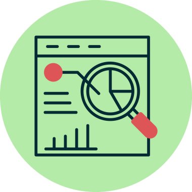 İstatistiksel Analiz simgesi vektör çizimi