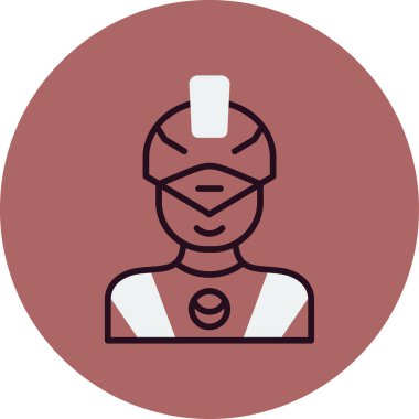 Süper kahraman ağ simgesi, vektör illüstrasyonu