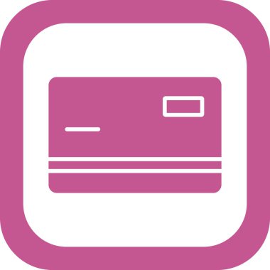 Banka kredi kartı simgesi vektör illüstrasyonu