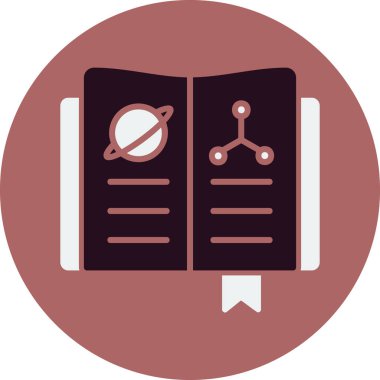 Astronomi ikonu vektör illüstrasyonuName