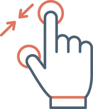 Çimdik. Web simgesi basit tasarım