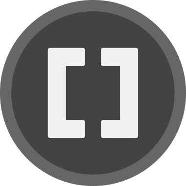 Parantez web simgesi vektör illüstrasyonu