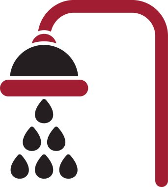 Duş. Web simgesi vektör illüstrasyonu