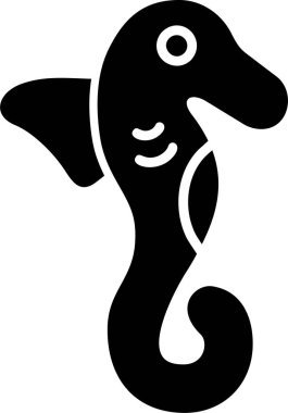 Deniz atı simgesi vektör illüstrasyonu