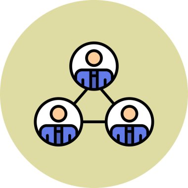 Topluluk. Web simgesi basit illüstrasyon