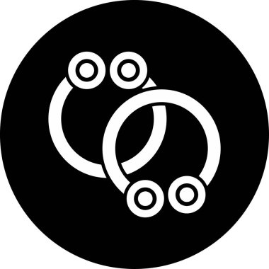  Bilezikler web simgesi vektör illüstrasyonu 