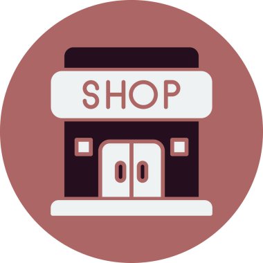 Dükkan. Web simgesi basit illüstrasyon