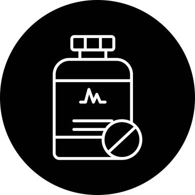 Nitrogliserin tıbbi simgesinin vektör çizimi              