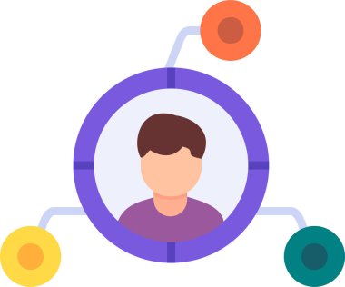 Bir kullanıcı veri sembolünün sanatsal soyut vektör çizimi.