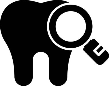 Diş Denetim Vektör simgesinin çizimi