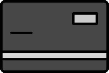 Banka kredi kartı simgesi vektör illüstrasyonu