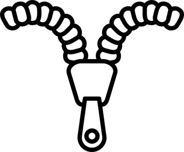 fermuar web simgesi, vektör çizim               