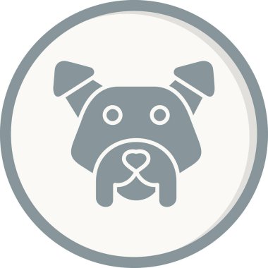 American Staffordshire köpek simgesi, vektör illüstrasyonu 