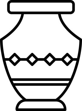 Vazo. Web simgesi basit illüstrasyon