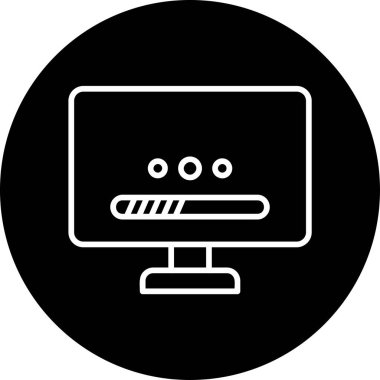 Basit yükleme simgesi, vektör illüstrasyonu