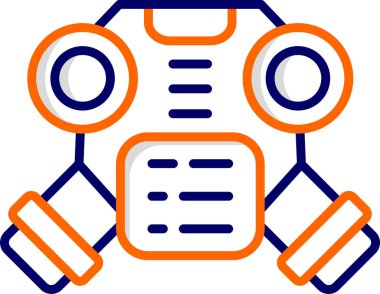 Gaz Maskesi ağ simgesi vektör çizimi