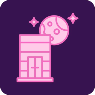 Gece Ay simgesi, vektör illüstrasyon tasarımı 