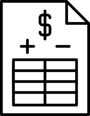 Basit çarşaf. Web simgesi illüstrasyonu