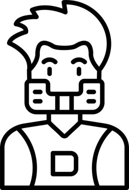 Maskeli haydut. Soyguncu, haydut sembolü, vektör çizimi